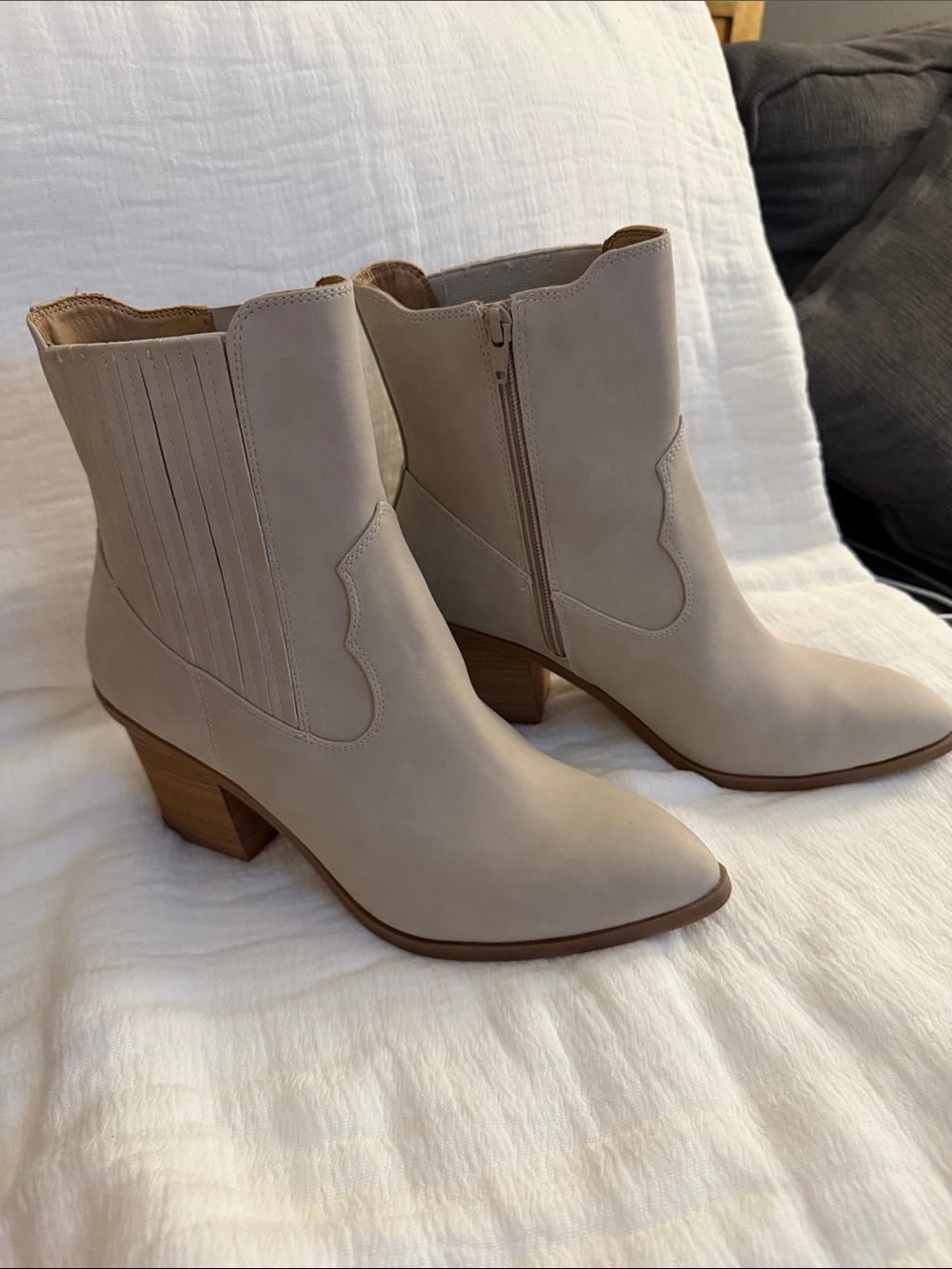 Lauren Conrad Women's Heeled Boots in Light Taupe- Size 10M